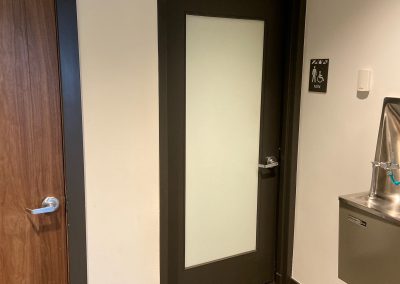 3m Fasara San Marino window film installed on bathroom glass doors