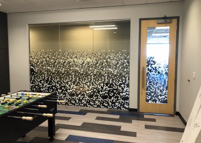 Solyx Honey Comb Gradient film on interior office windows