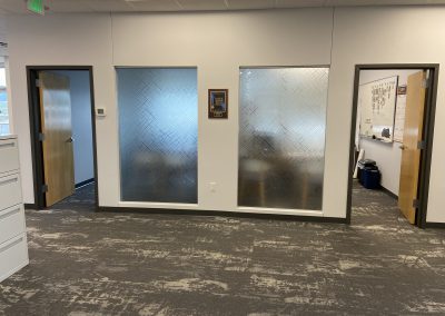 Solyx Thatch Frost designer window film on interior office window